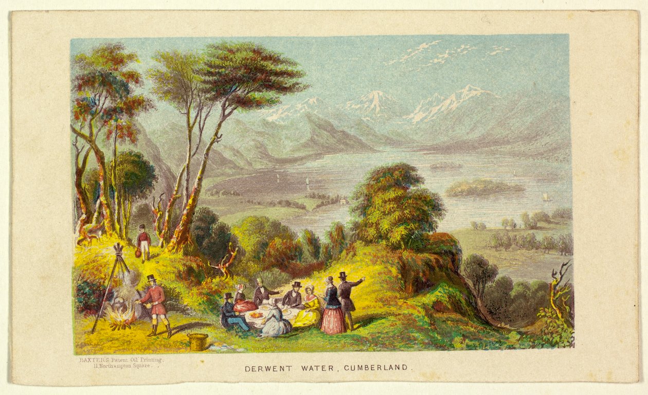 Derwent Water, Cumberland by George Baxter