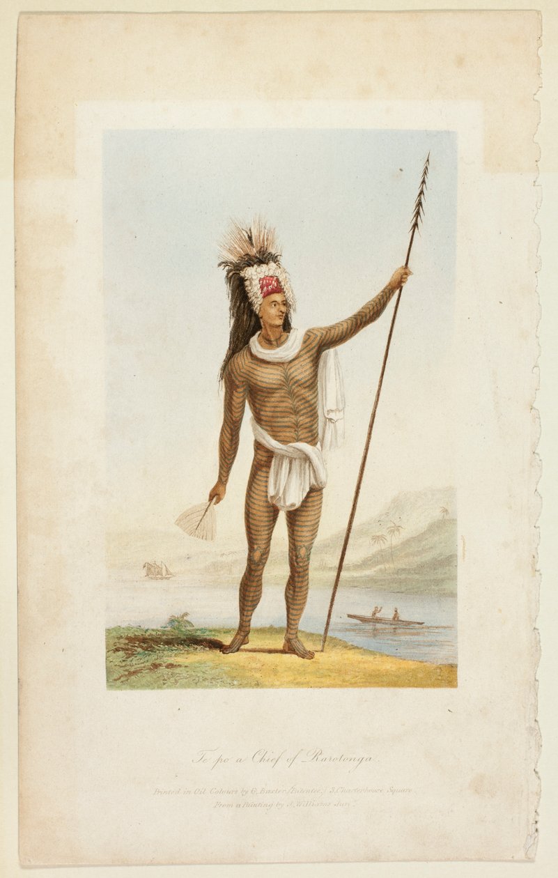 Te Po, a Chief of Rarotonga by George Baxter