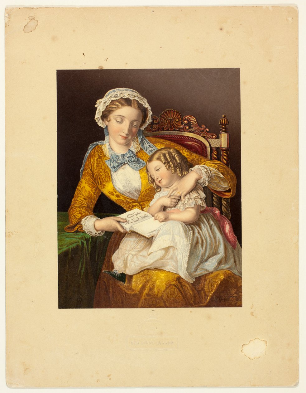 The First Lesson by George Baxter