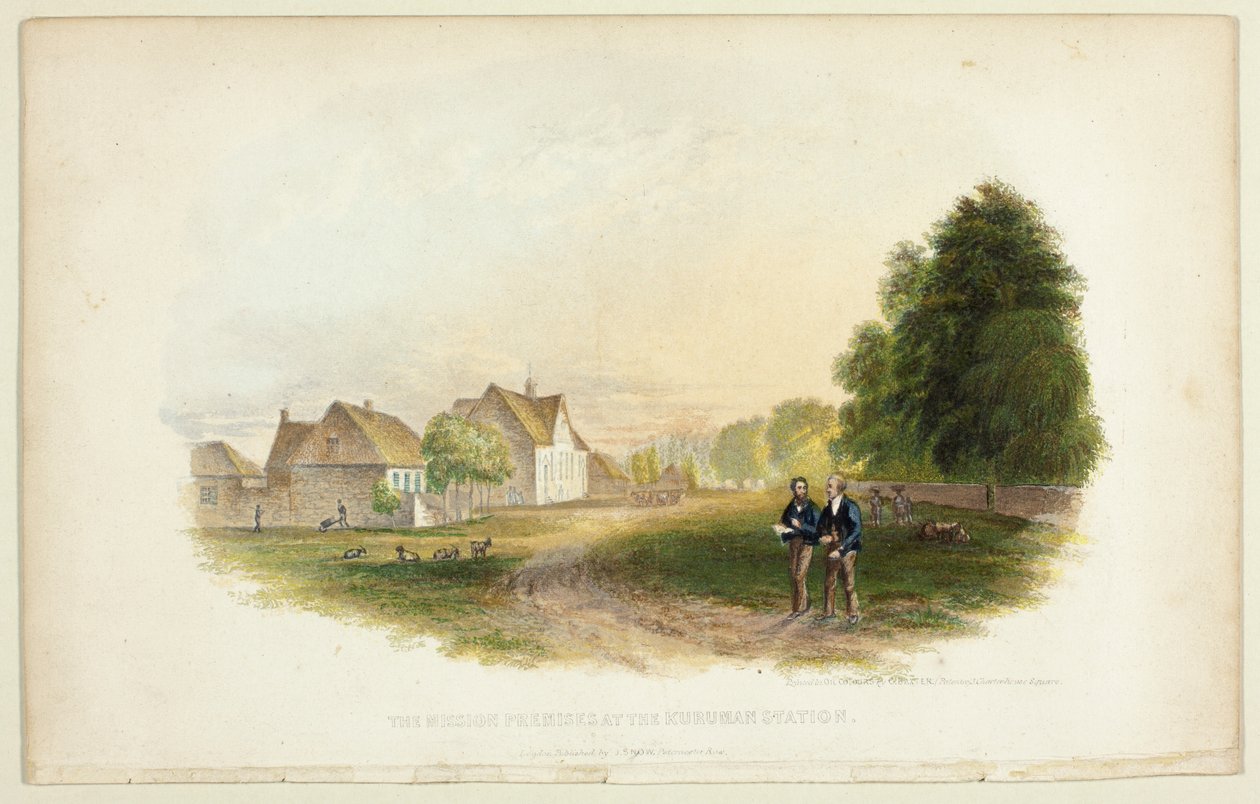 The Mission Premises at the Kuruman Station by George Baxter