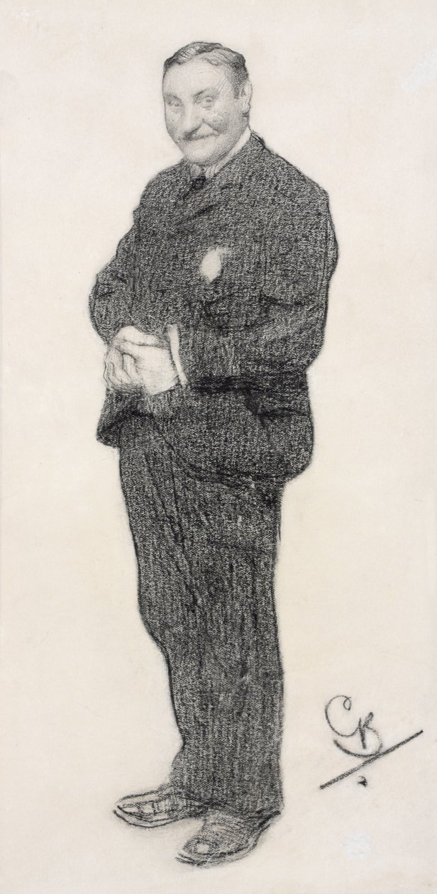 Portrait of H G Wells by George Belcher
