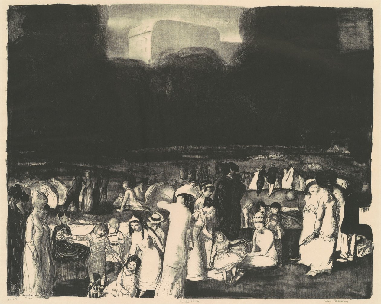 In the Park, Dark by George Bellows