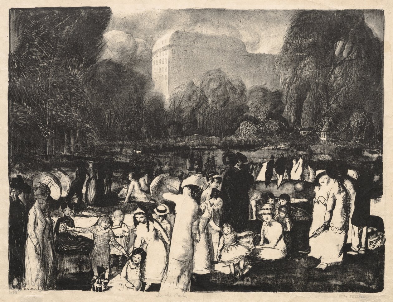 In the Park, Light by George Bellows