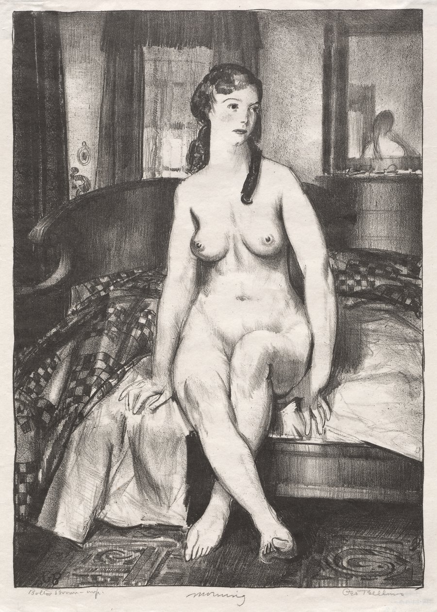 Morning, Nude on Bed, Second Stone by George Bellows
