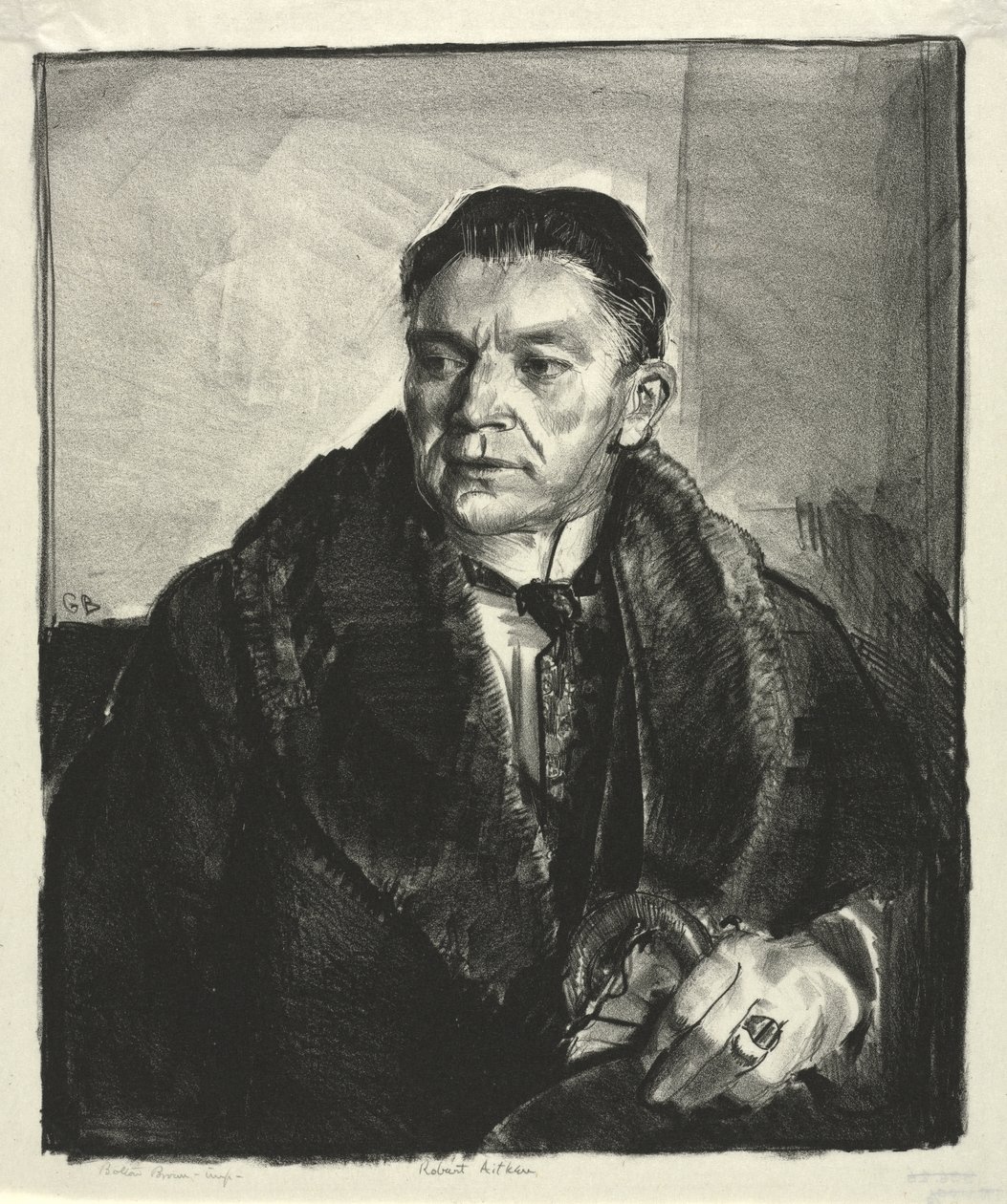 Portrait of Robert Aitken, Second Stone by George Bellows