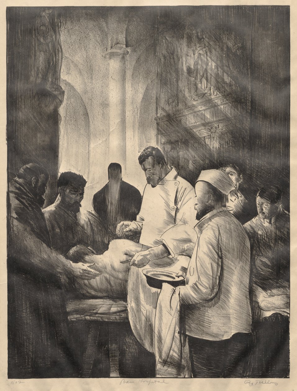 War Series: Base Hospital, Second Stone by George Bellows