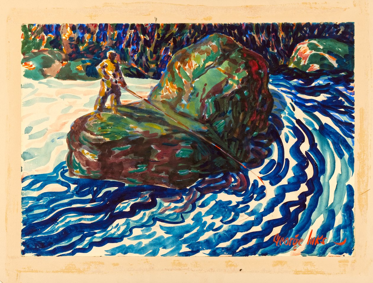 Guide Fishing by George Benjamin Luks