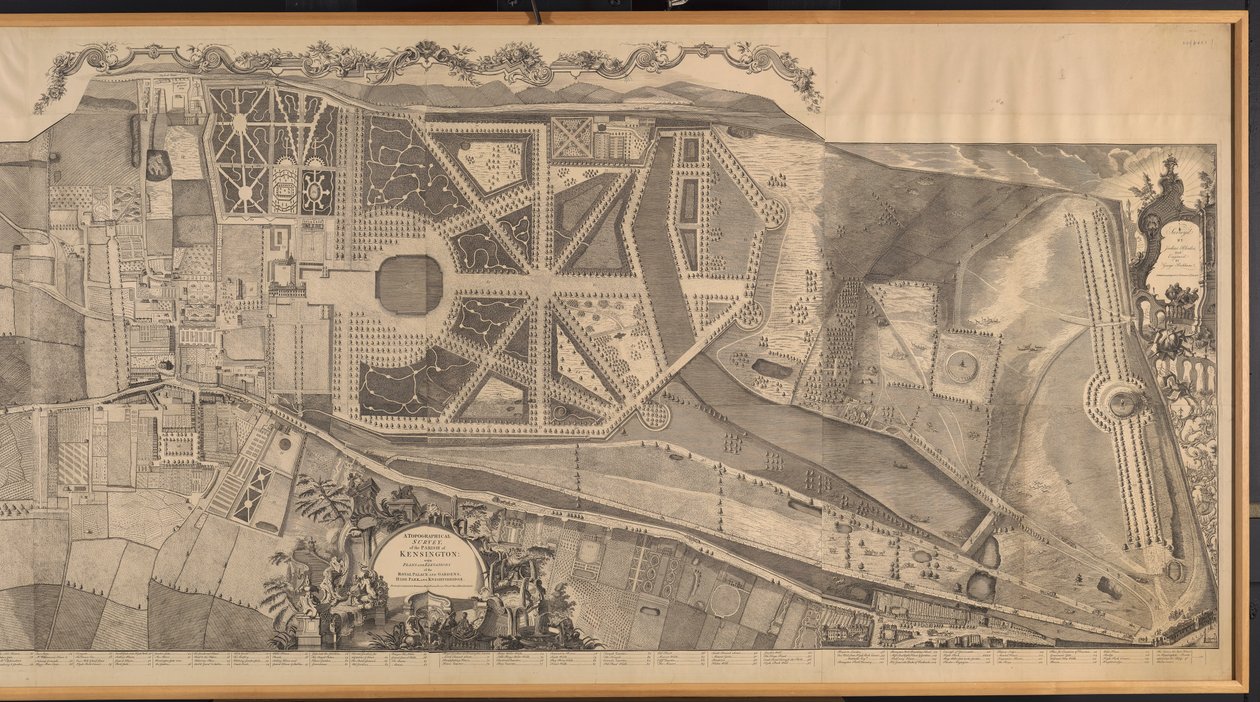 A Topographical Survey of the Parish of Kensington with Plans and Elevations of the Royal Palace and Gardens, Hyde Park and Knightsbridge by George Bickham