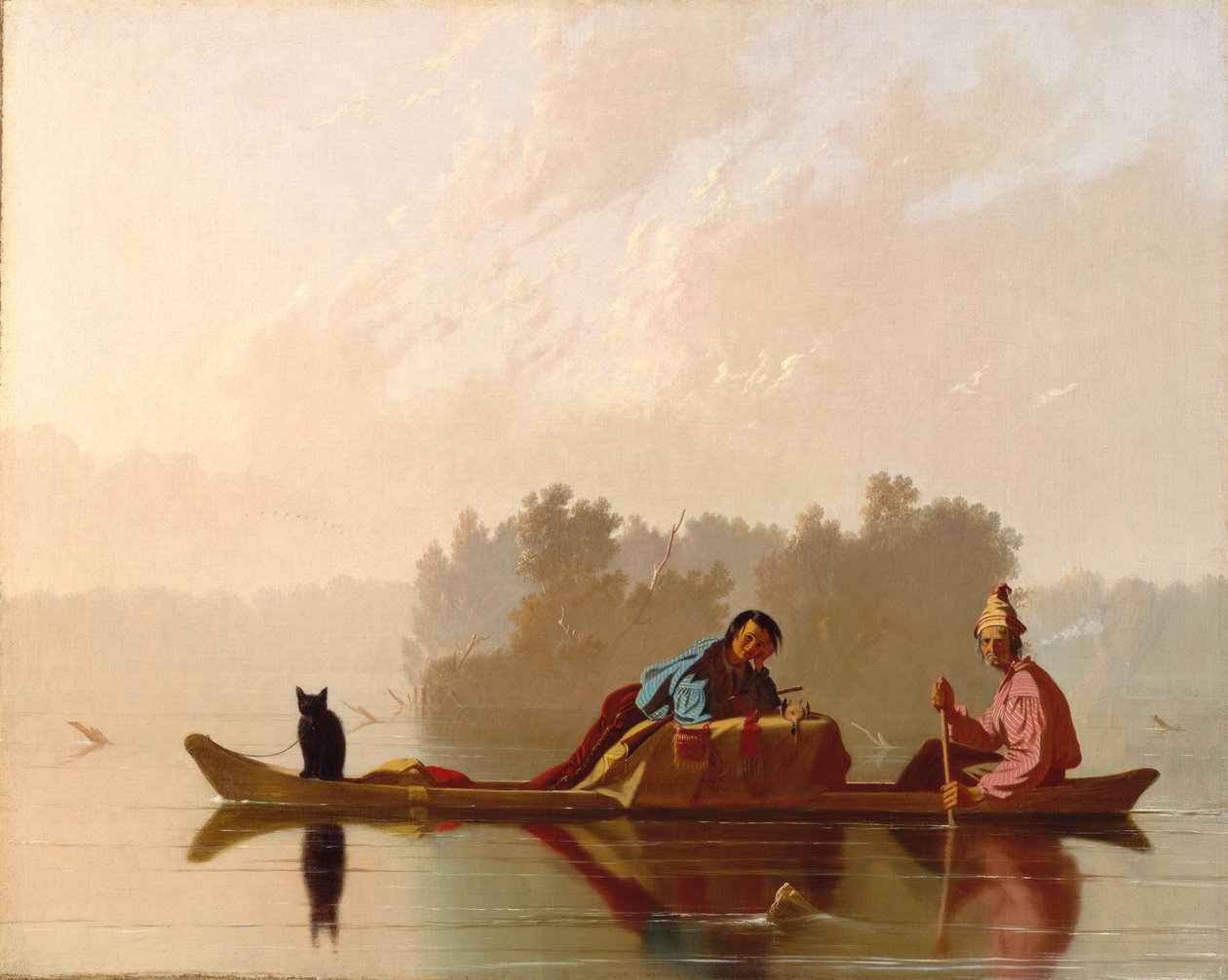 Fur Traders Descending the Missouri by George Caleb Bingham
