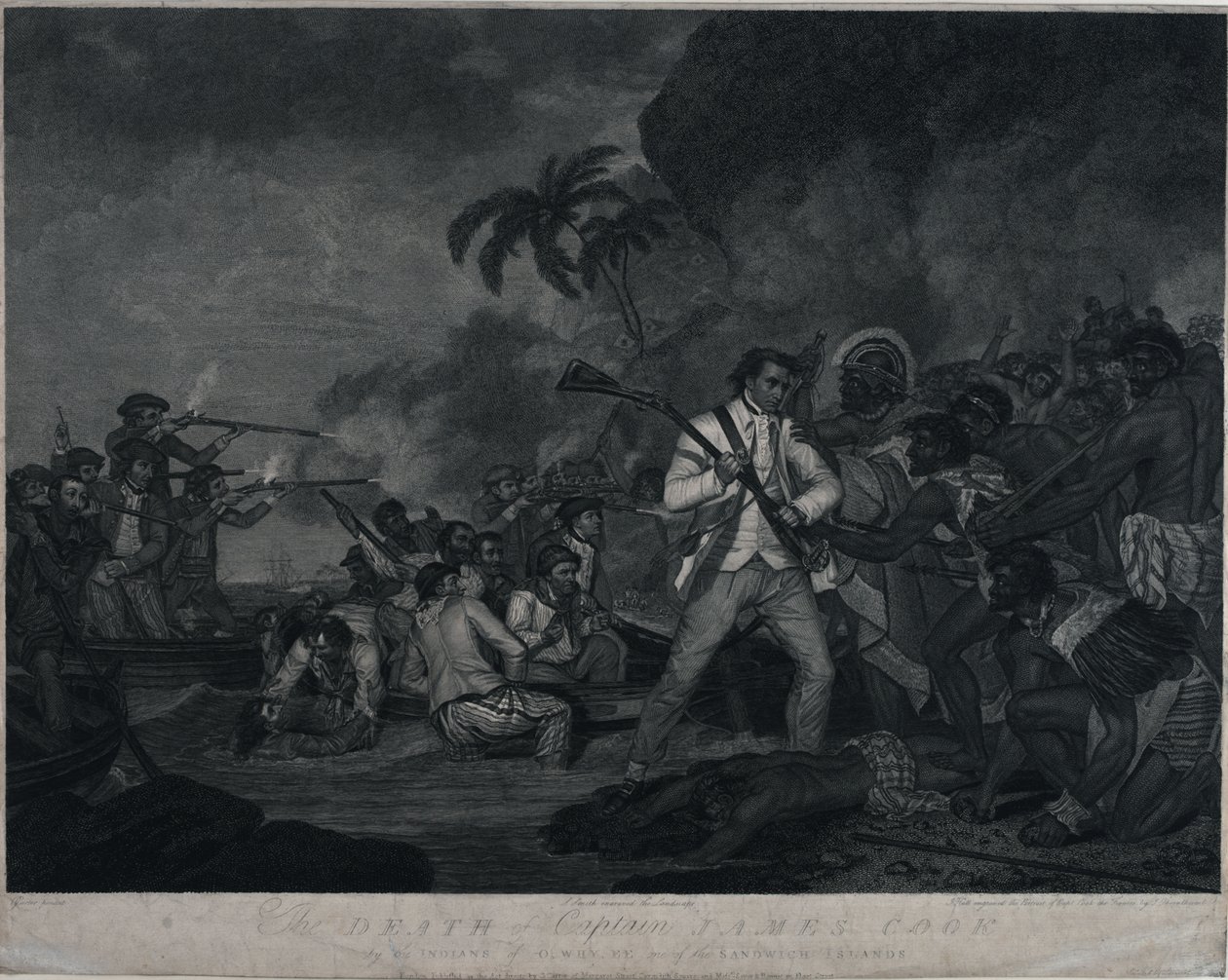 The Death of Captain James Cook by the Indians of Owhyee by George Carter