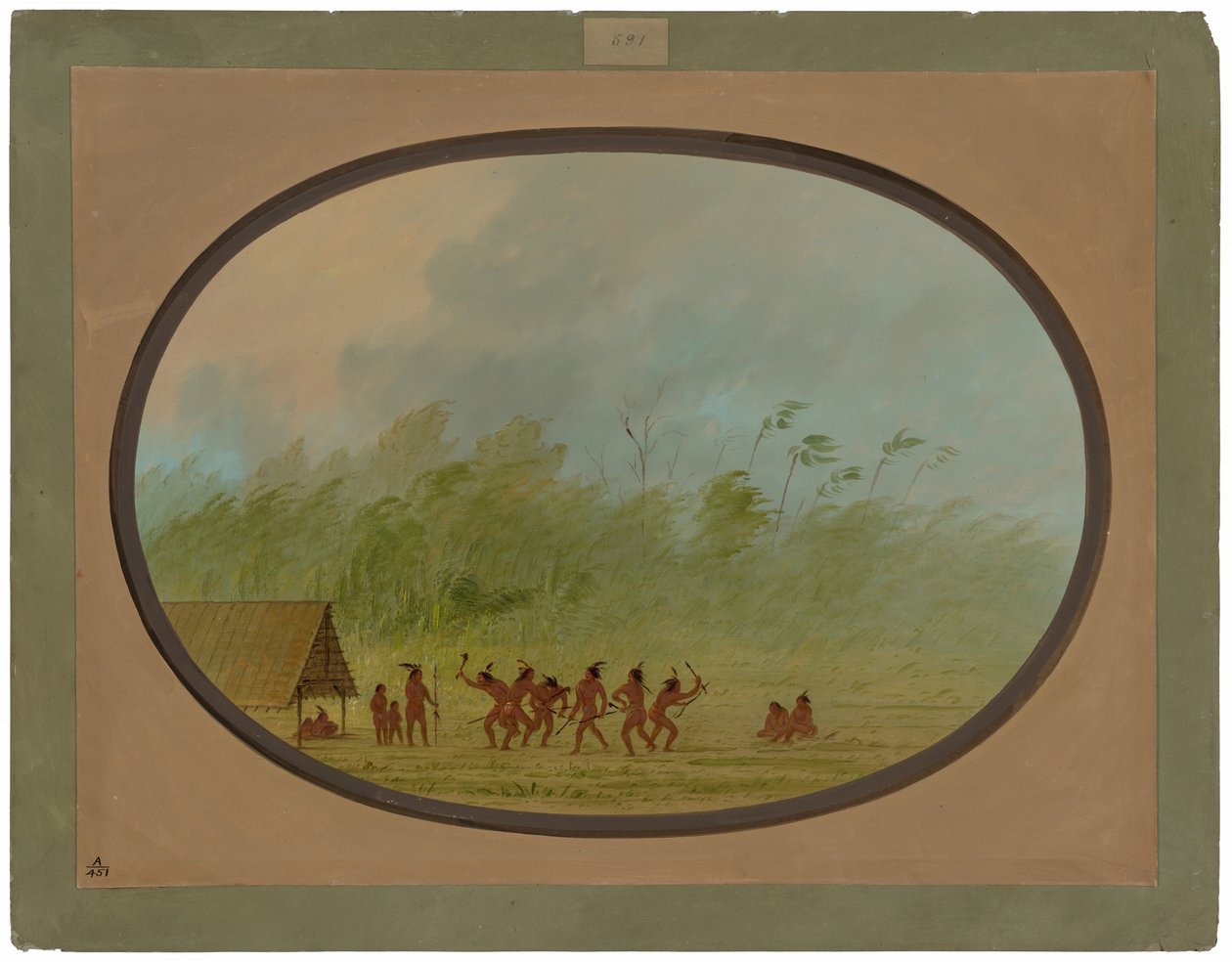A Connibo Wigwam by George Catlin