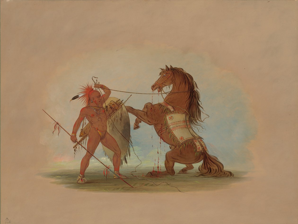 A Pawnee Warrior Sacrificing His Favorite Horse by George Catlin