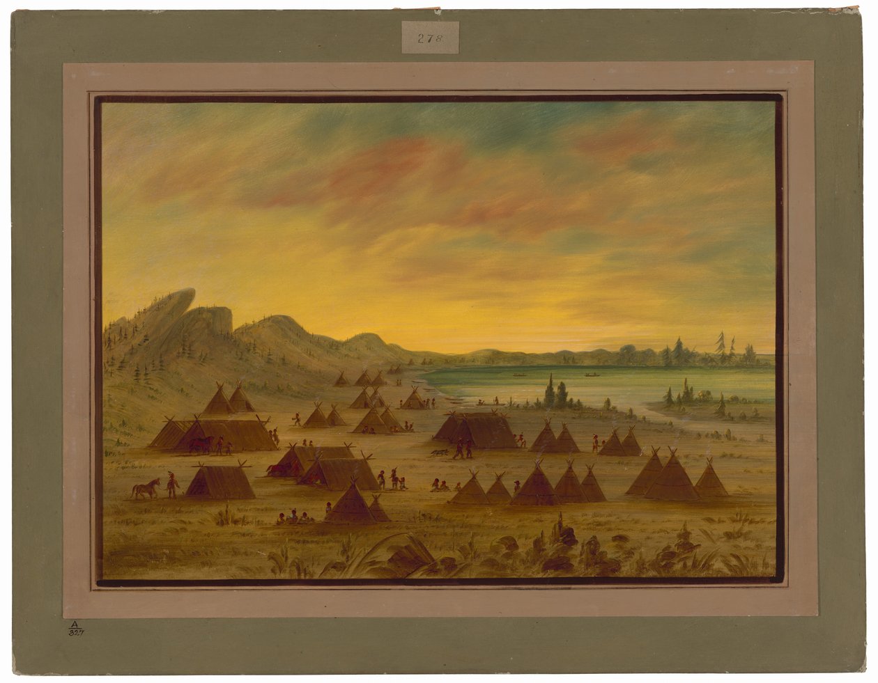 An Apache Village by George Catlin