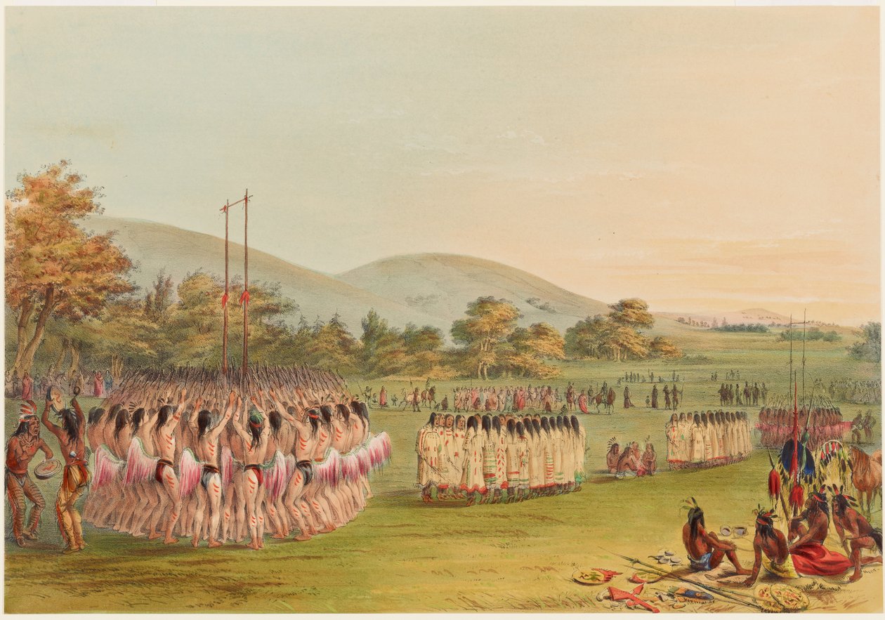 Ball-Play Dance by George Catlin