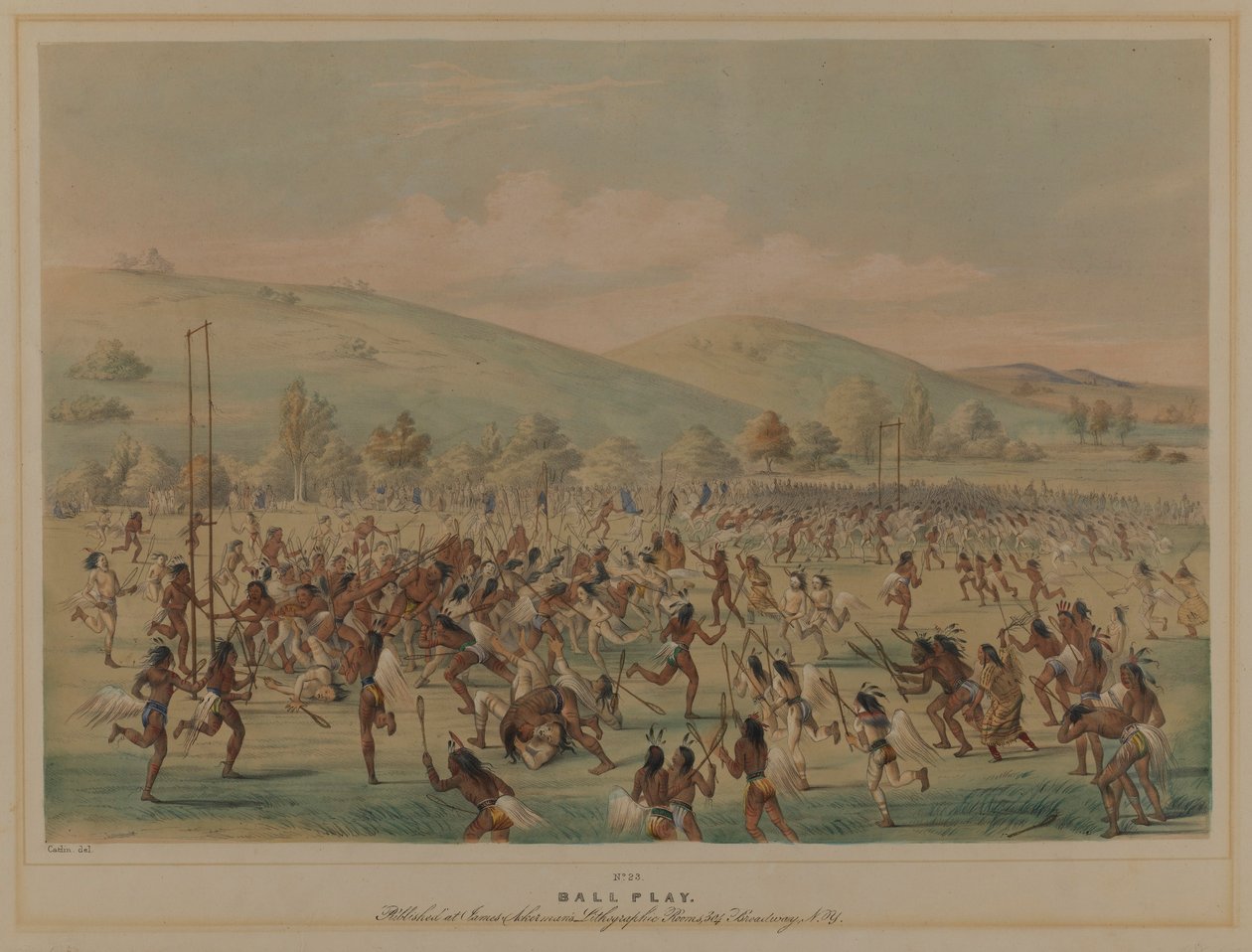 Ball Play (La Crosse) by George Catlin