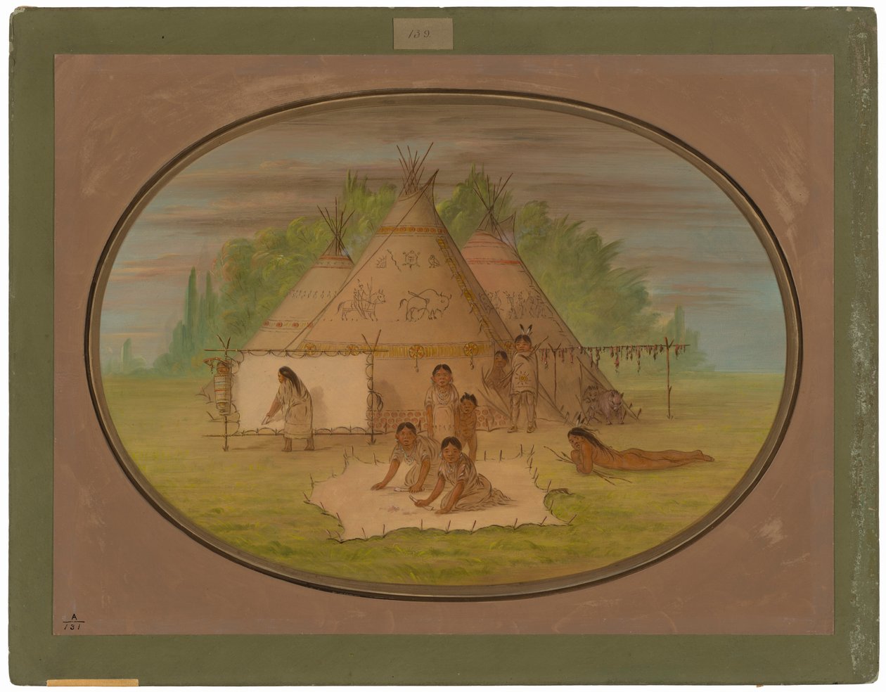 Cheyenne Village by George Catlin