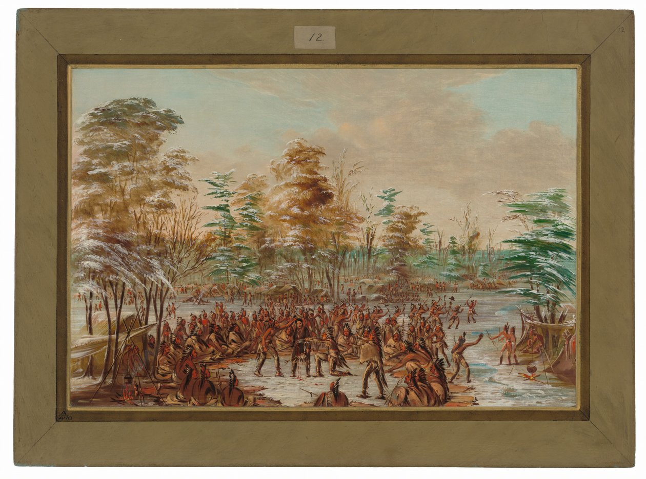 De Tonty Suing for Peace in the Iroquois Village. January 2 by George Catlin