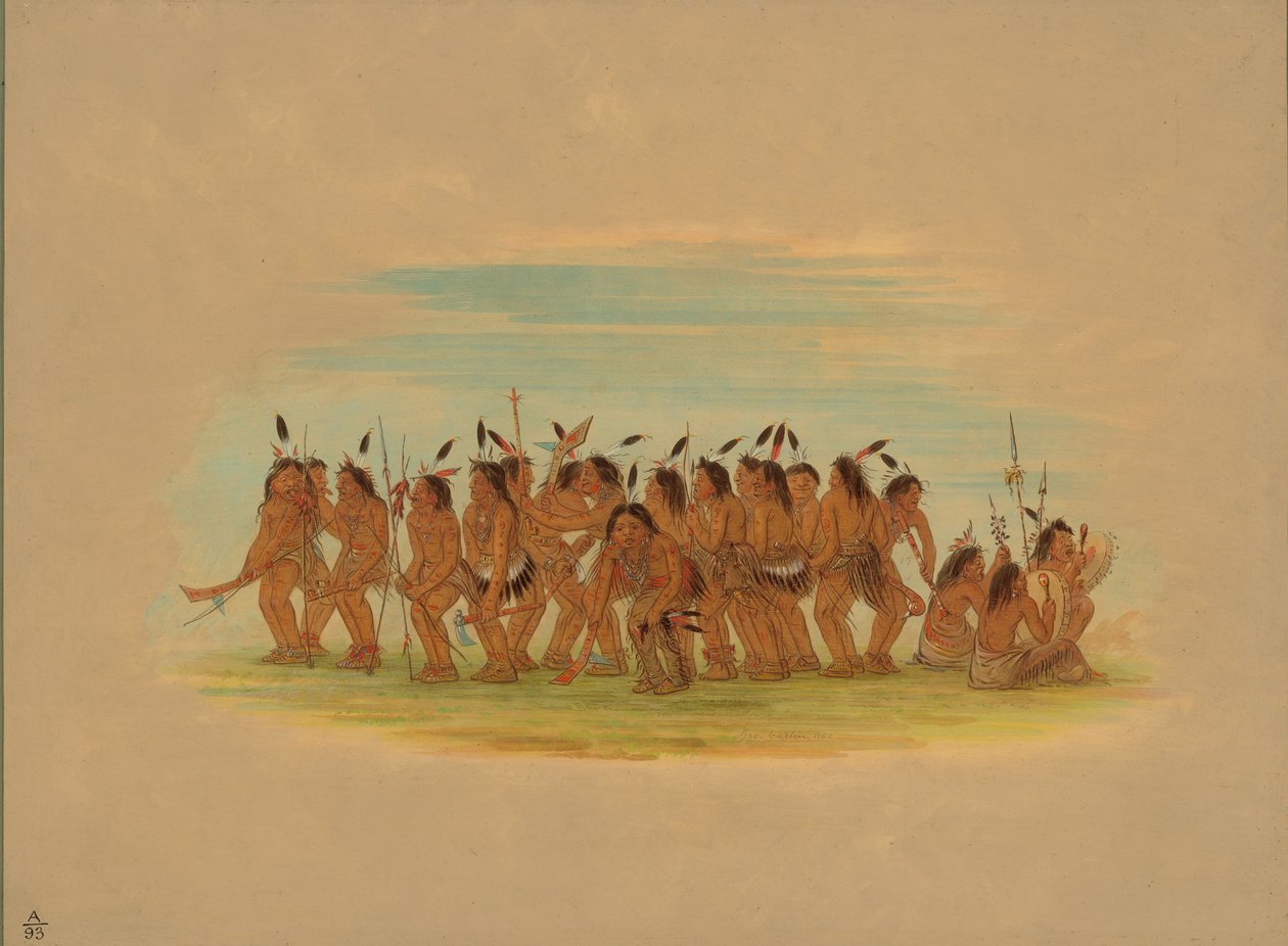 Dog Dance - Sioux, 1861 by George Catlin