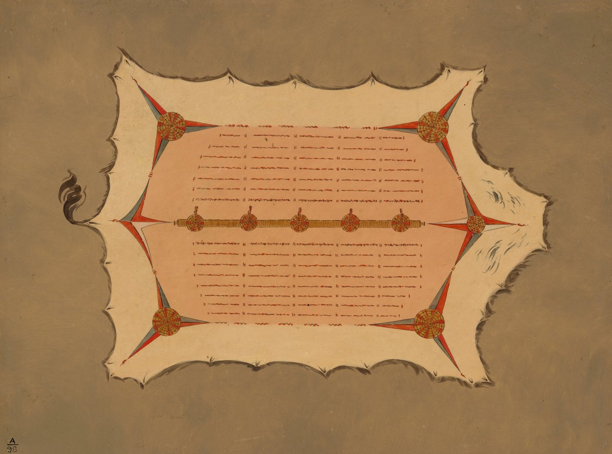 Facsimile of a Sioux Robe with Porcupine Quills, 1861-1869 by George Catlin