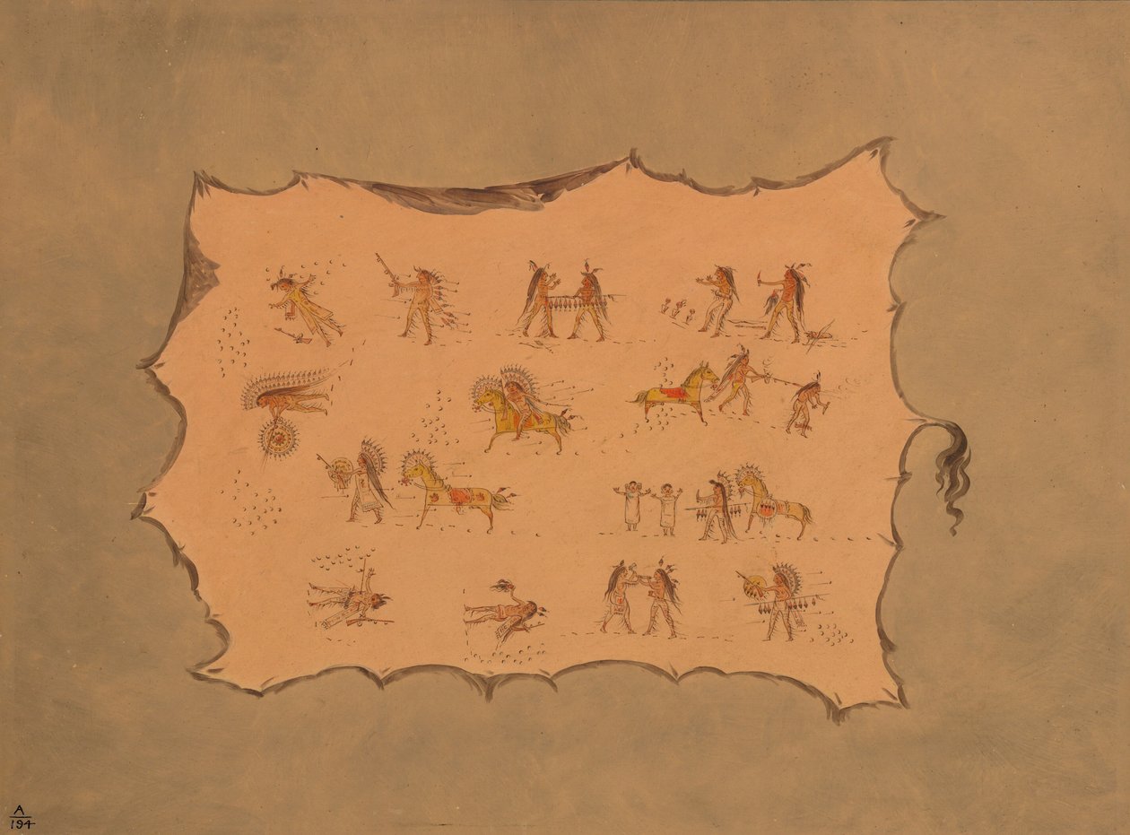 Facsimile of the Robe of Mah-to-toh-pa - Mandan by George Catlin