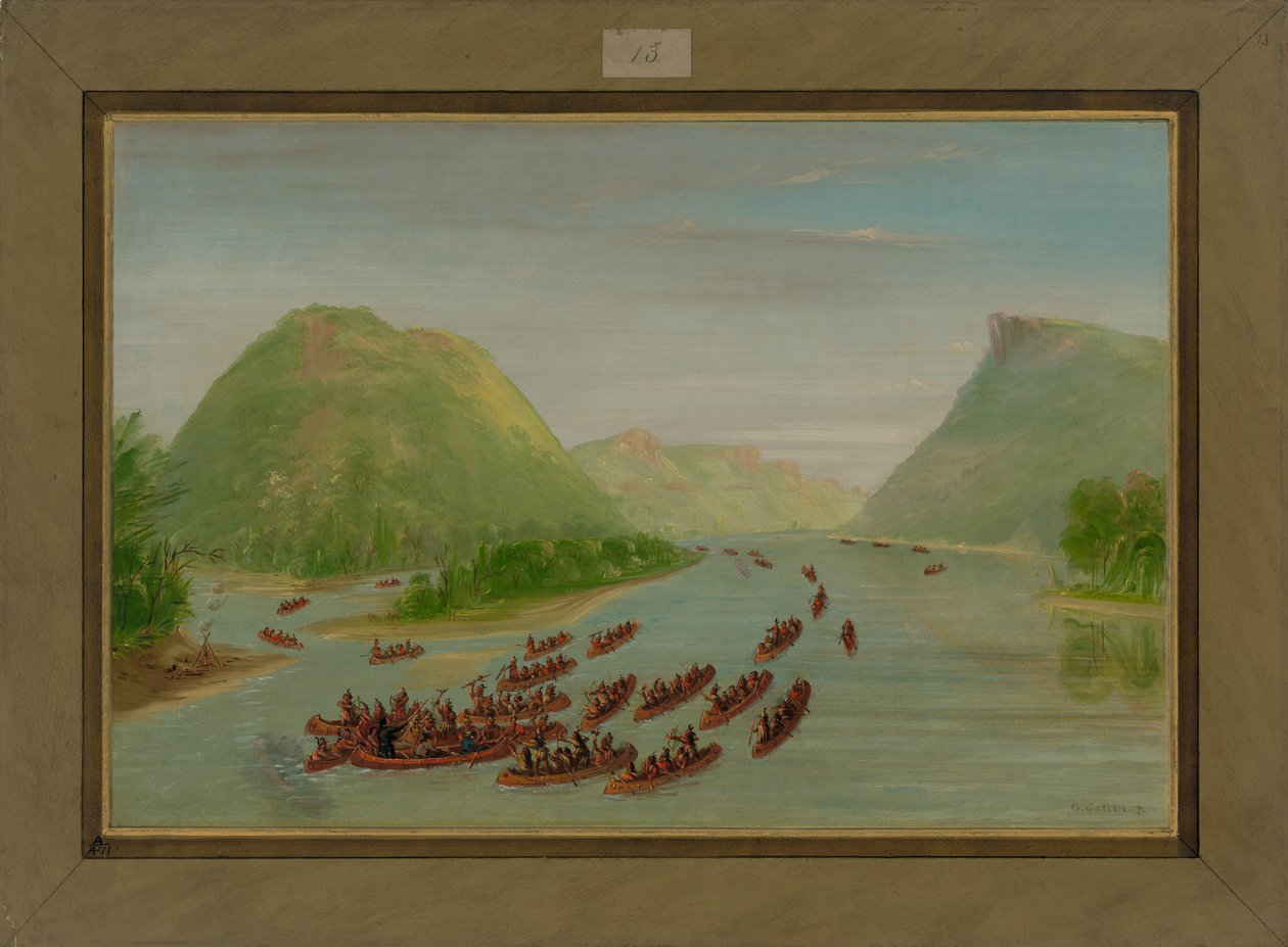 Father Hennepin and Two Companions Made Prisoners by the Sioux, April 1680 by George Catlin