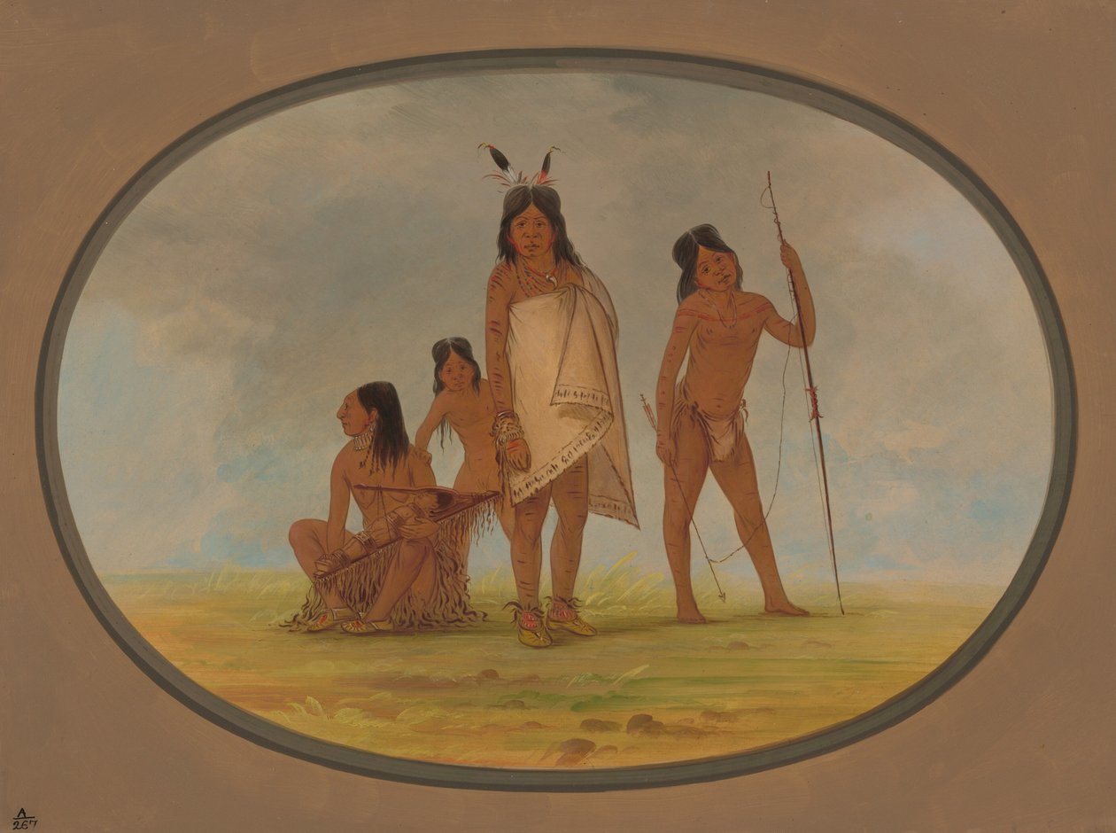 Four Flathead Indians, 18551869.  by George Catlin