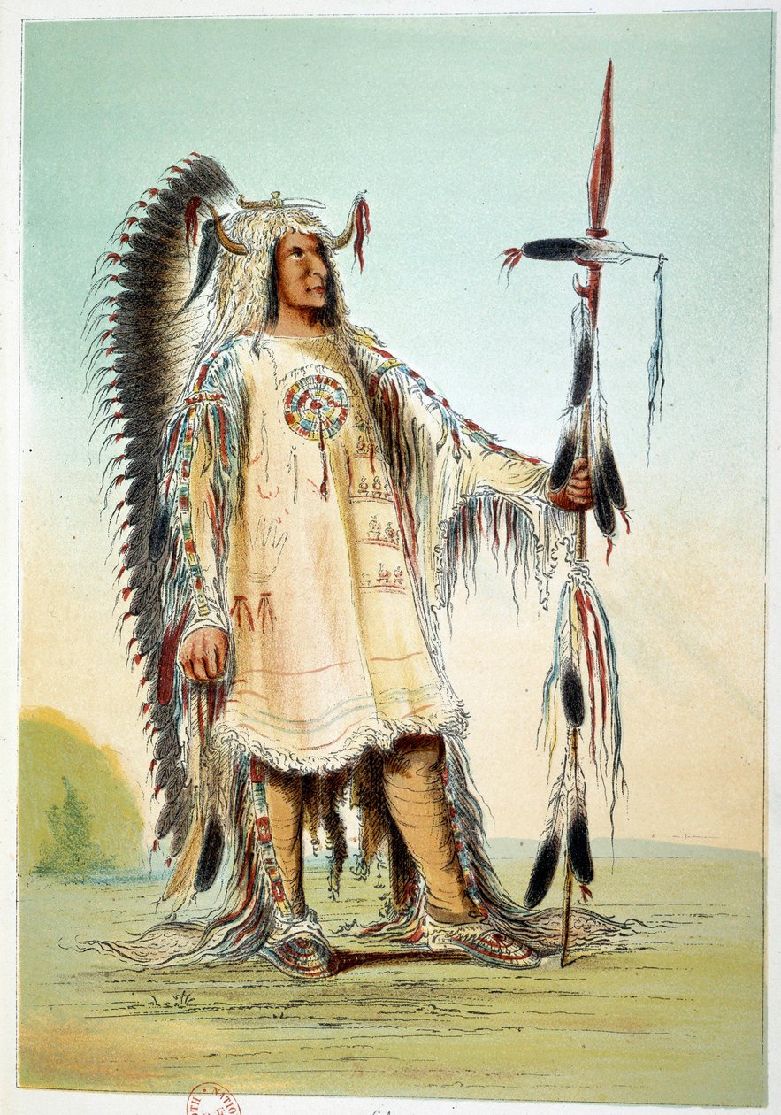 Indians of America: Mah-To-Toh-Pa, Second Mandan Chief in Chief