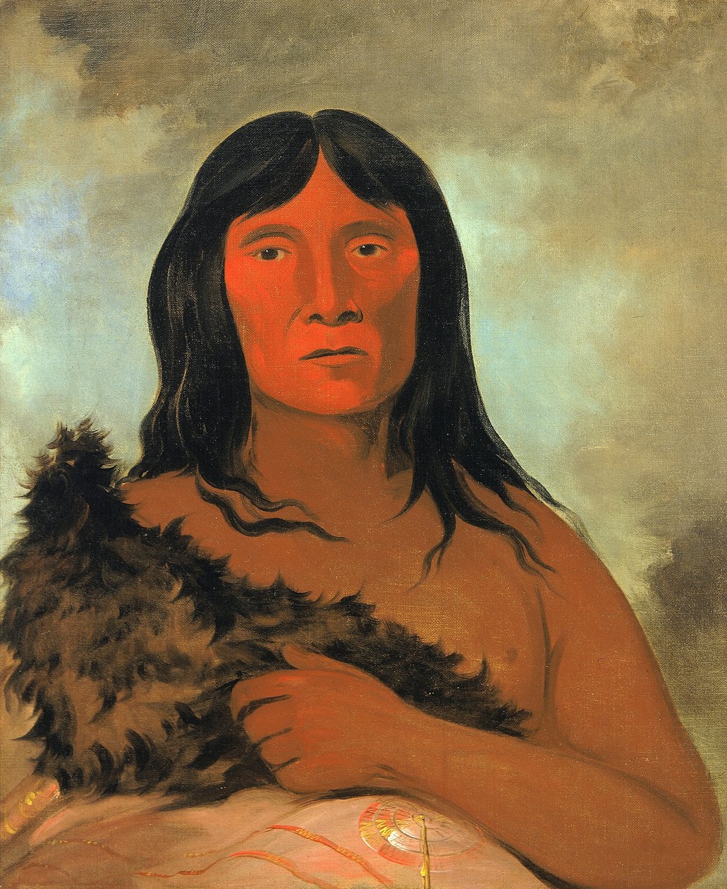 Kay-éé-qua-da-kúm-ee-gísh-kum, He Who Tries the Ground with His Foot by George Catlin