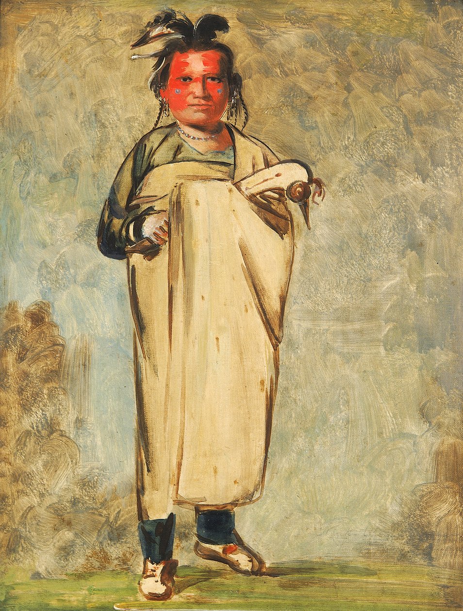 Káw-kaw-ne-chóo-a, a Brave by George Catlin