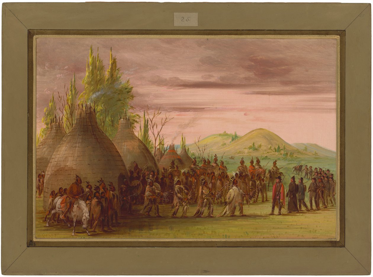 La Salle Received in the Village of the Cenis Indians. May 6 by George Catlin