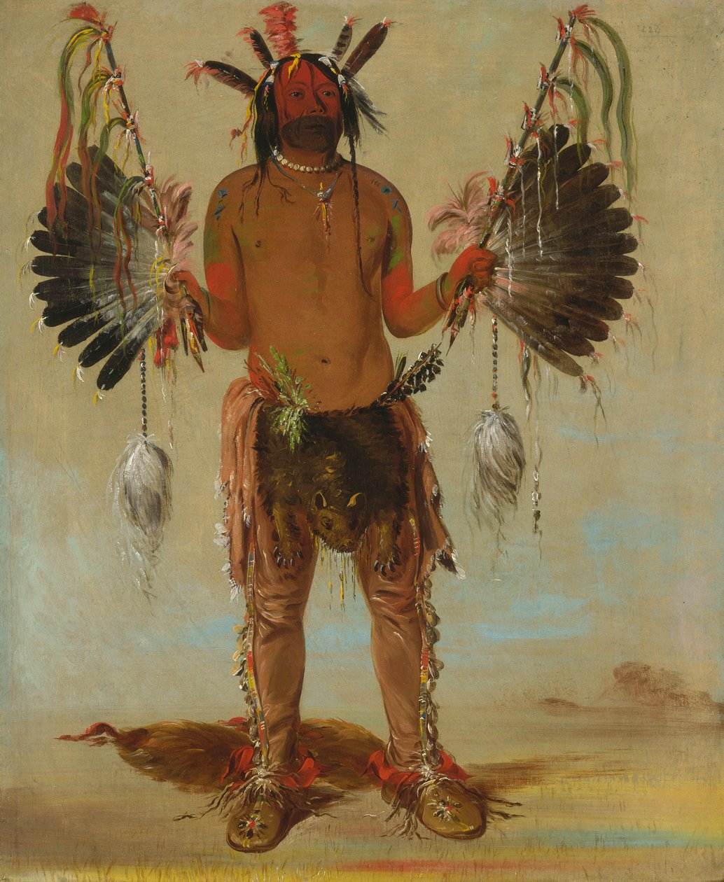 Mah-to-he-ha, Old Bear, a Medicine Man, 1832 by George Catlin