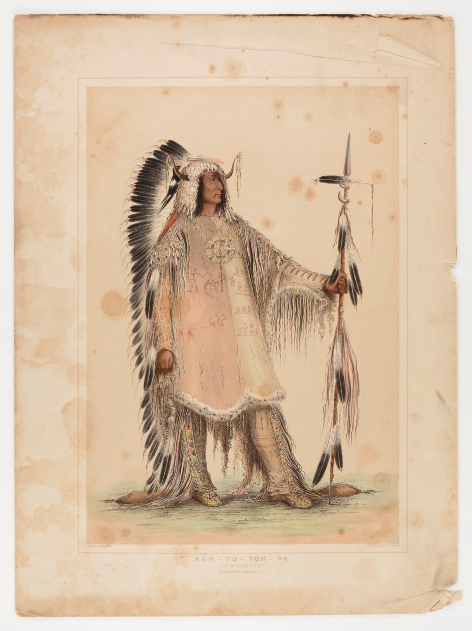 Mah-to-toh-pa, the Mandan Chief by George Catlin