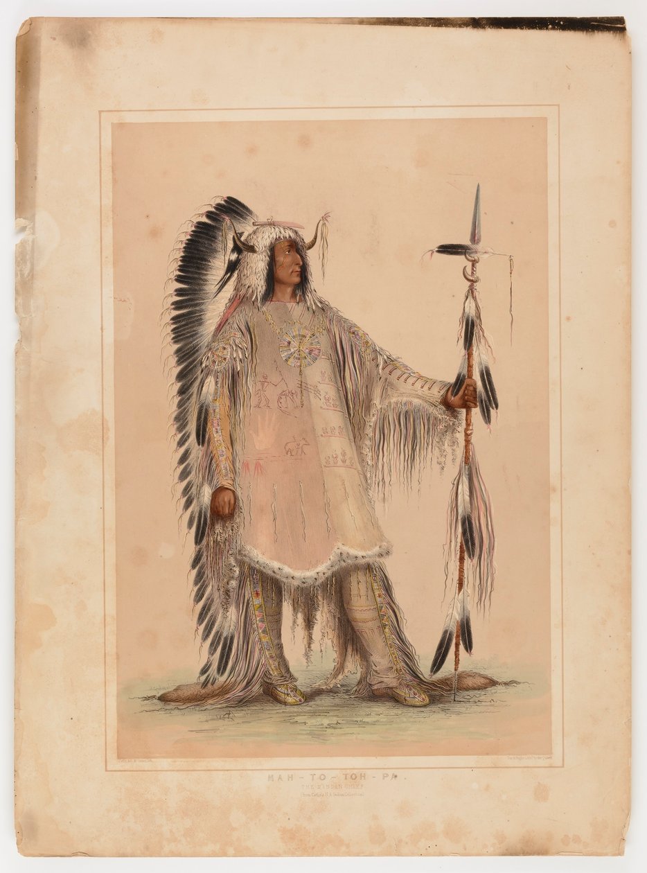 Mah-to-toh-pa, the Mandan Chief by George Catlin