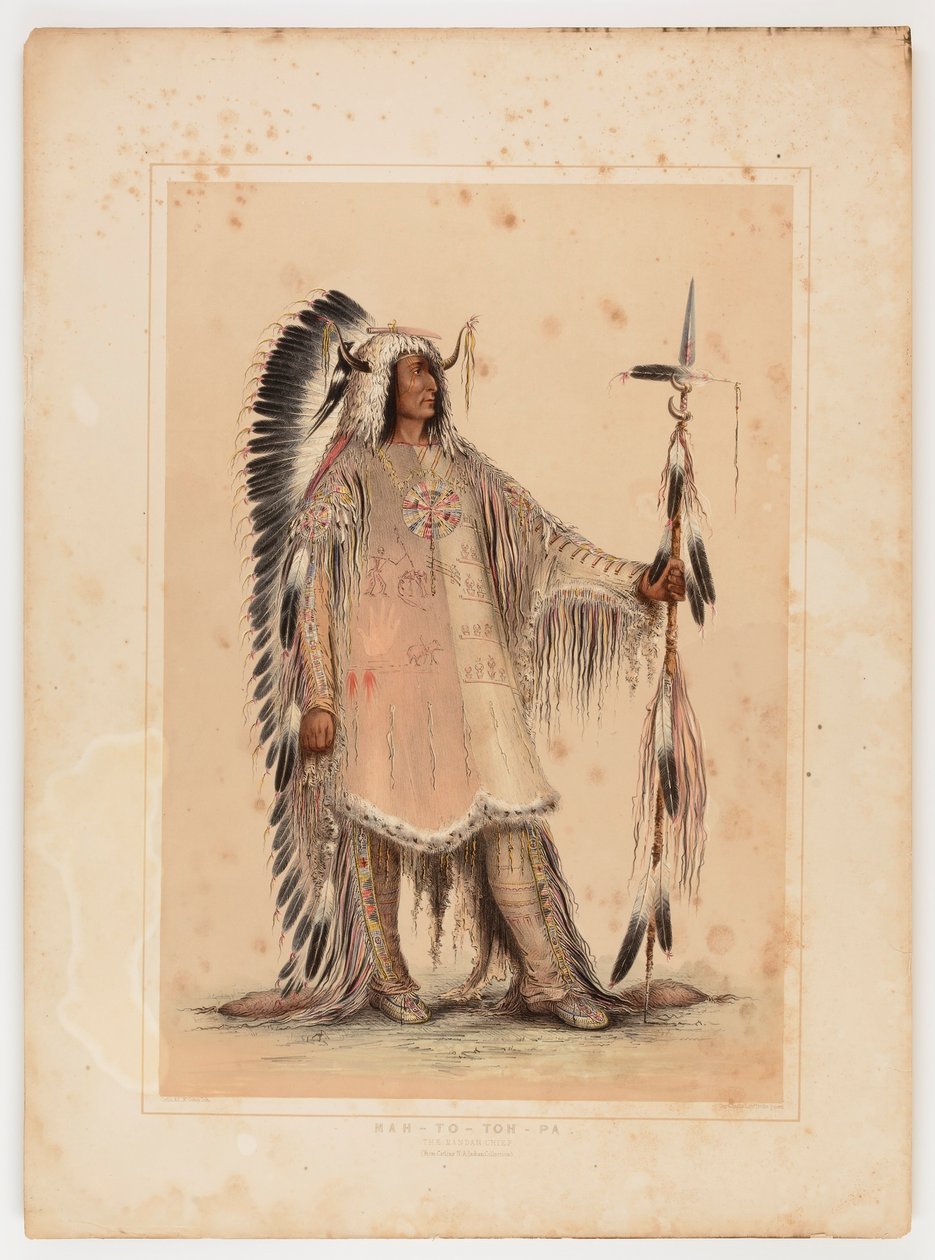 Mah-to-toh-pa, the Mandan Chief by George Catlin