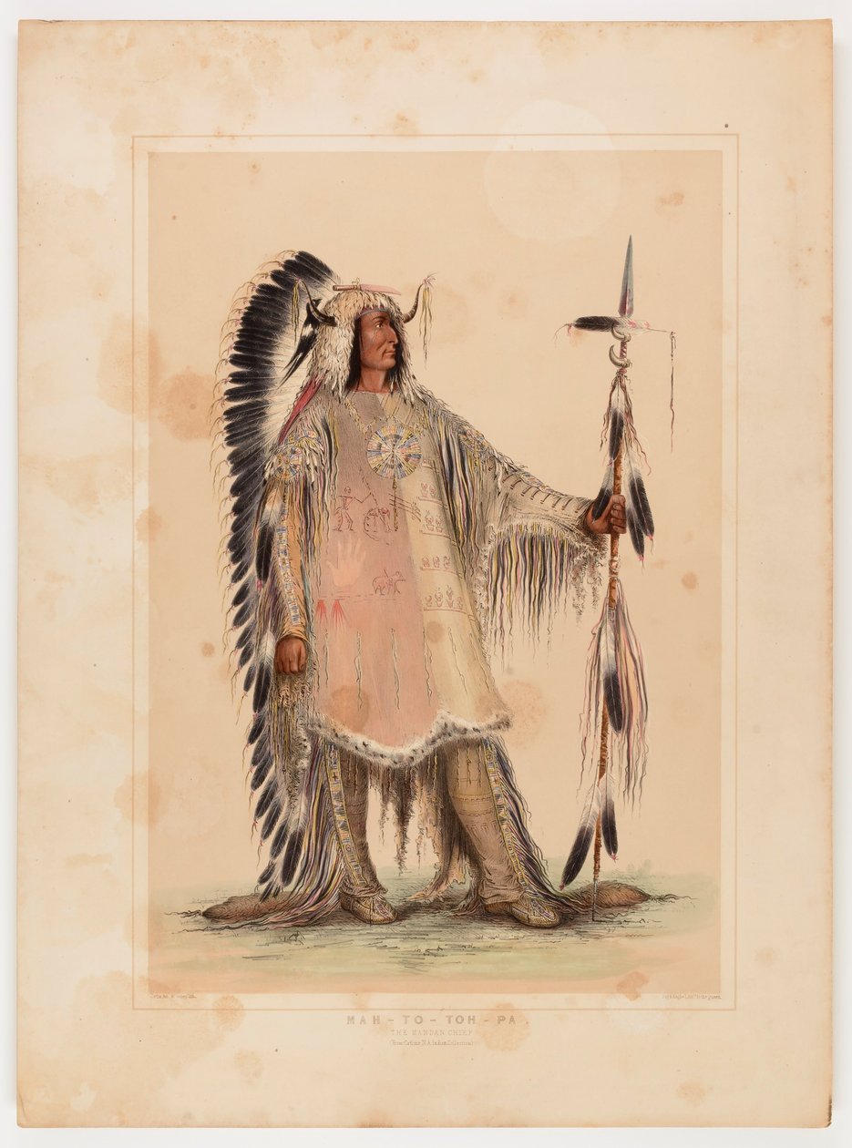 Mah-to-toh-pa, the Mandan Chief by George Catlin