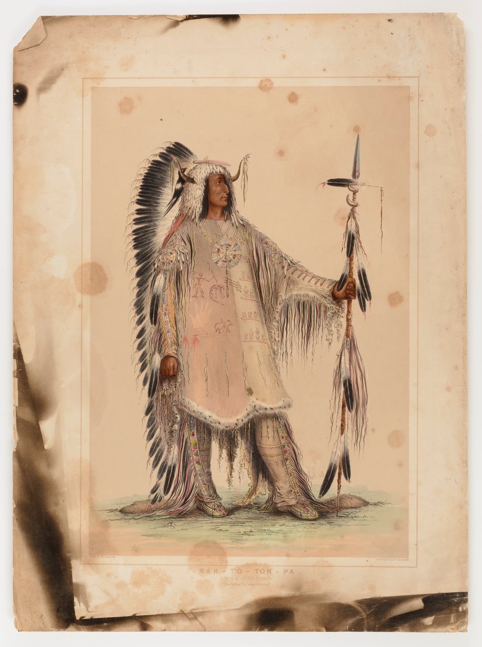 Mah-to-toh-pa, the Mandan Chief by George Catlin