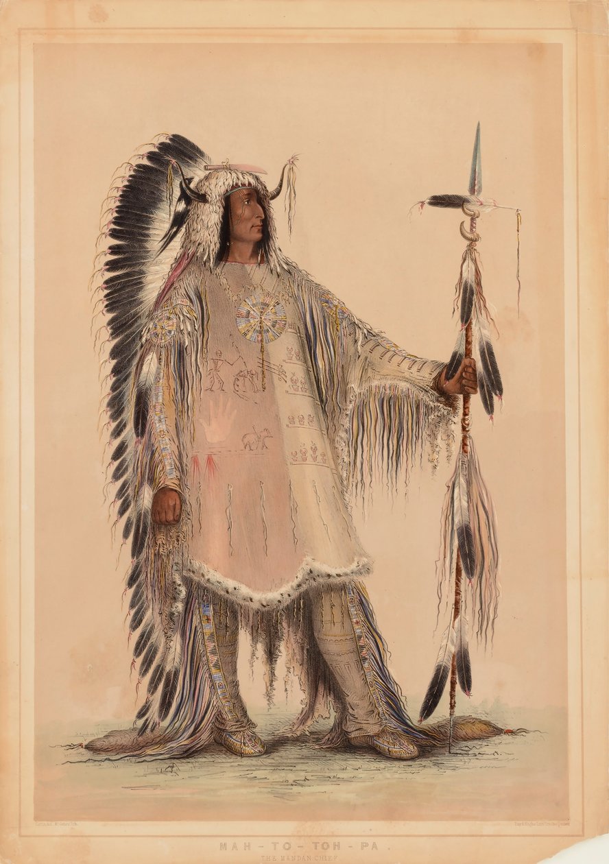 Mah-to-toh-pa, the Mandan Chief by George Catlin