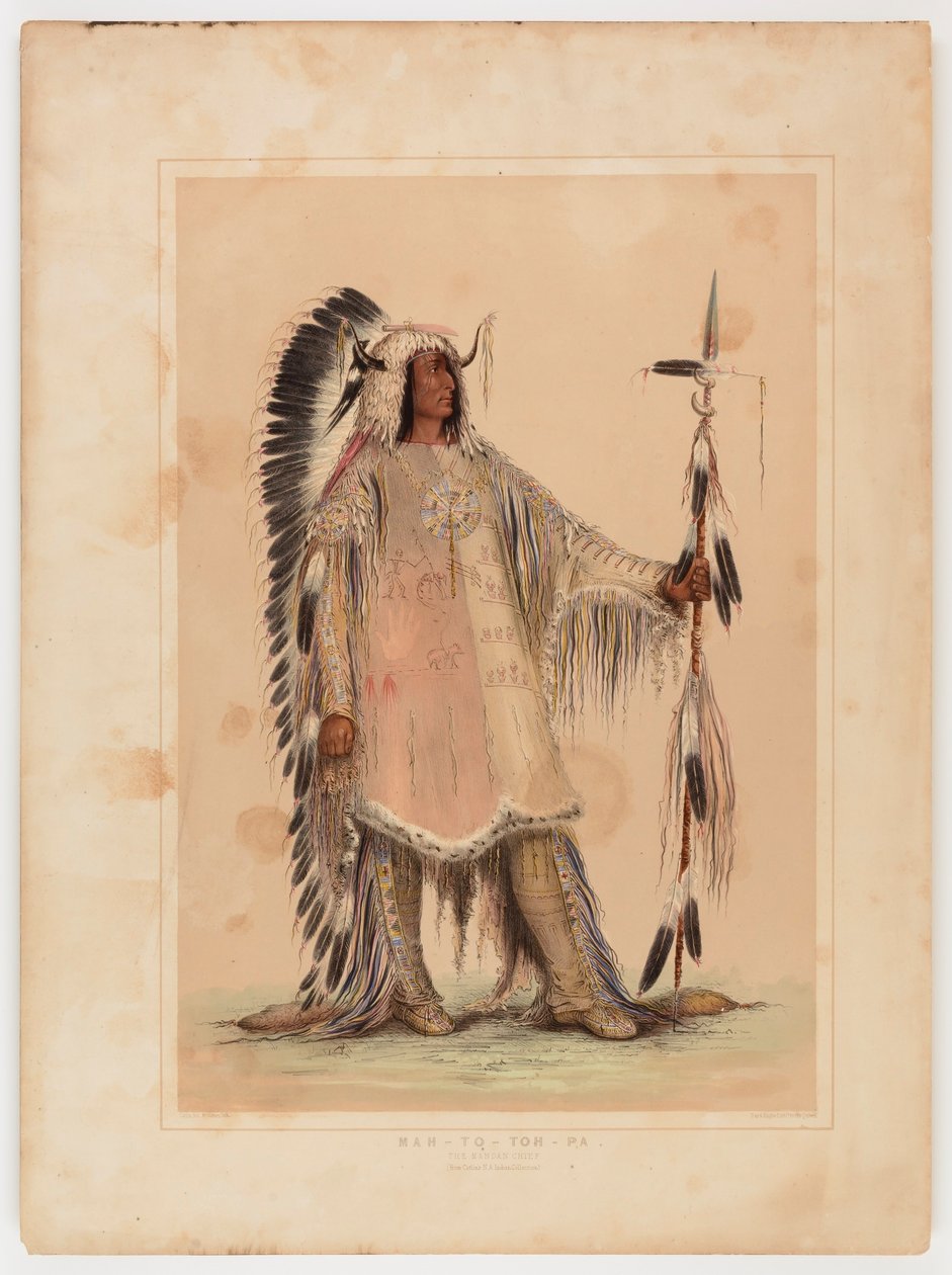 Mah-to-toh-pa, the Mandan Chief by George Catlin