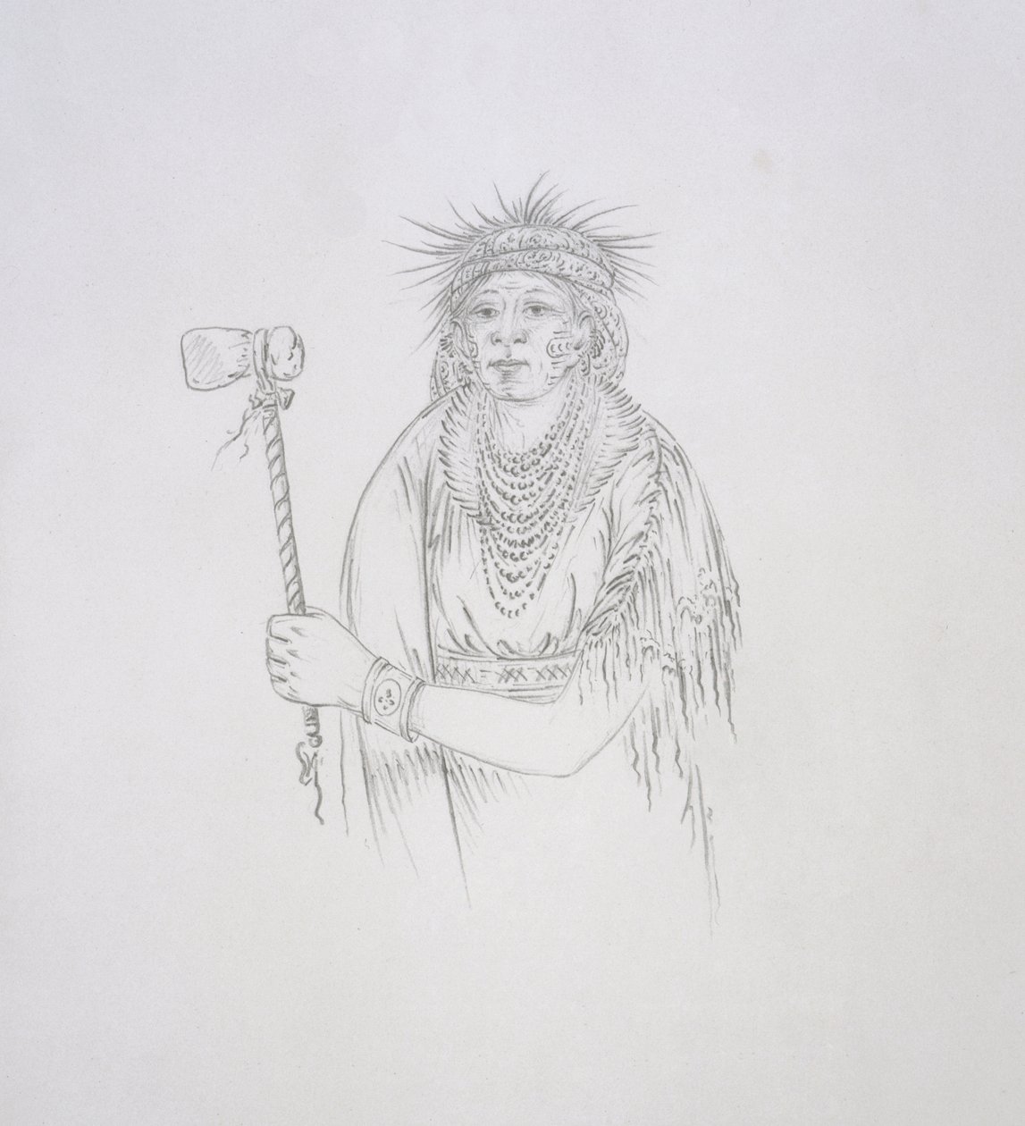 Men-son-se-a (The Lefthand) 1852 by George Catlin
