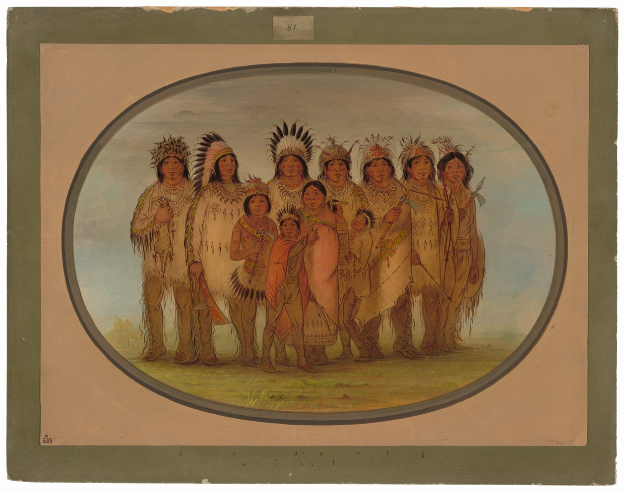 Ojibbeway Indians in Paris by George Catlin