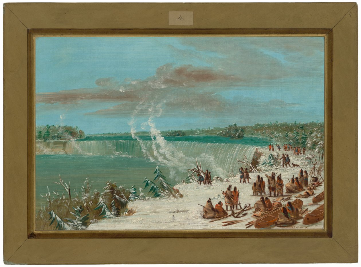 Portage Around the Falls of Niagara at Table Rock by George Catlin