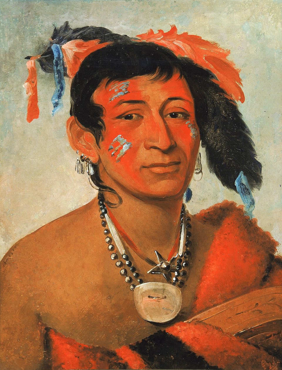 Sha-wá-no, The South, a Noted Warrior by George Catlin