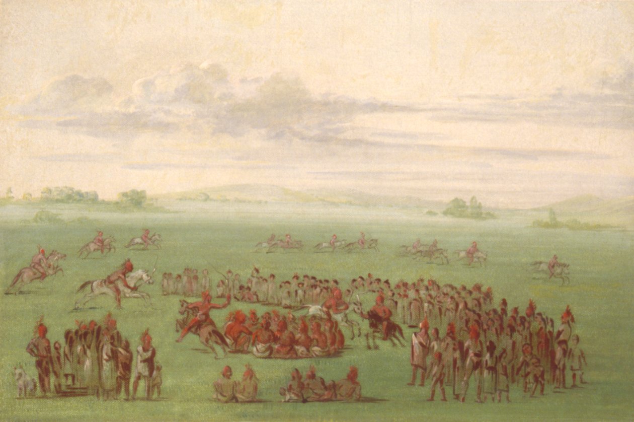 "Smoking Horses," a Curious Custom of the Sauk and Fox by George Catlin