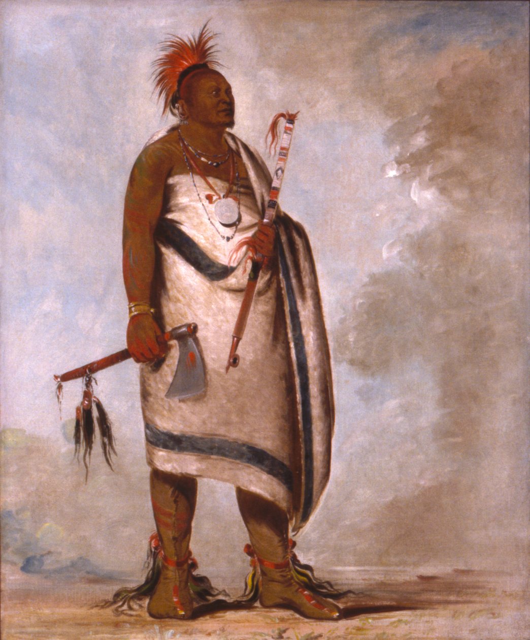 Tchong-tas-sáb-bee, Black Dog, Second Chief by George Catlin