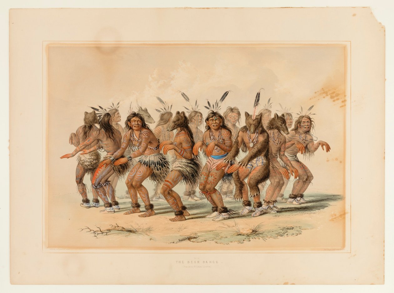 The Bear Dance--no. 18 by George Catlin
