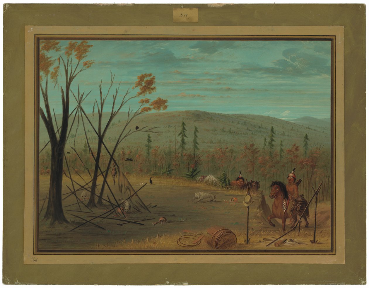 The Cheyenne Brothers Returning from Their Fall Hunt by George Catlin