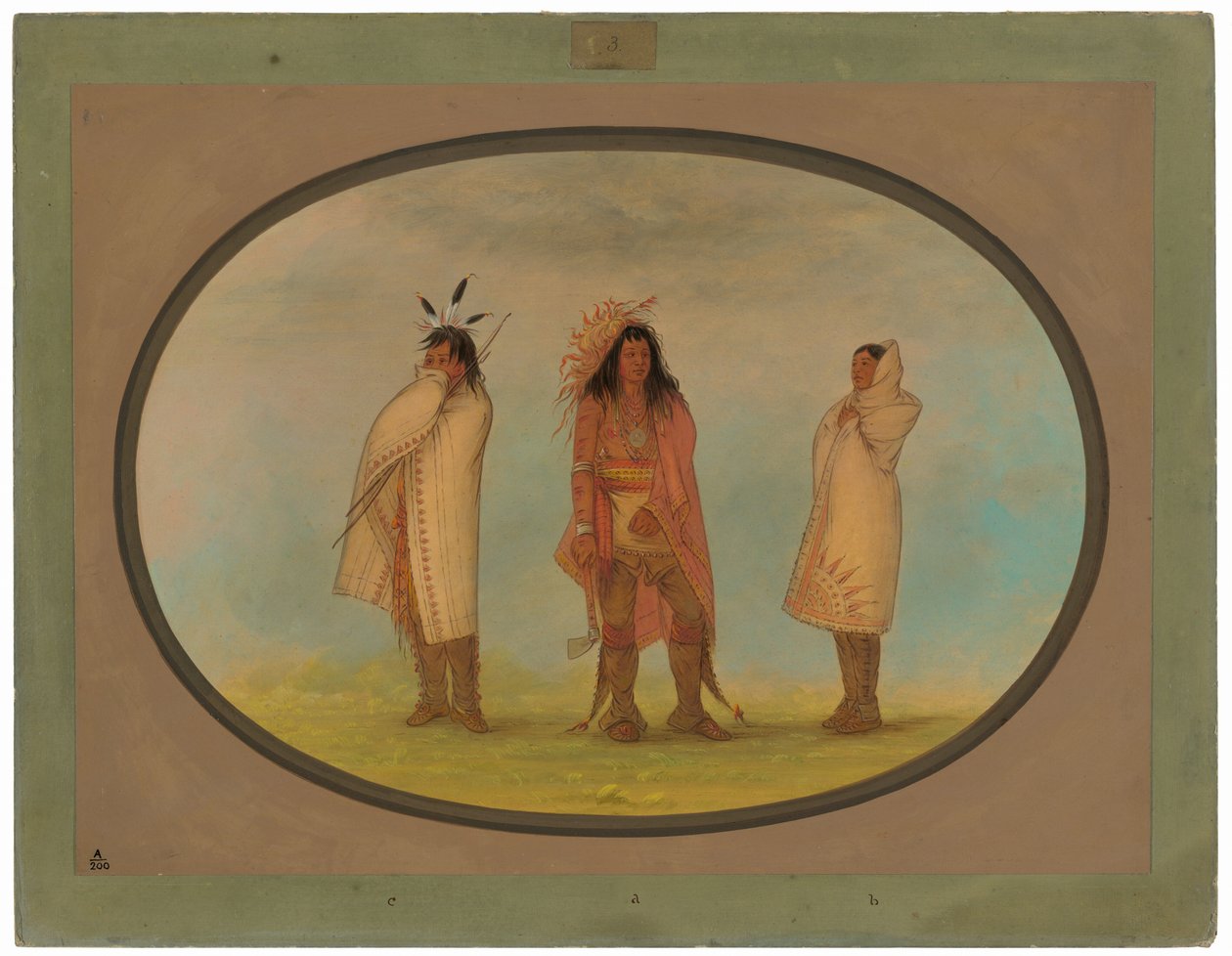 Three Iroquois Indians by George Catlin