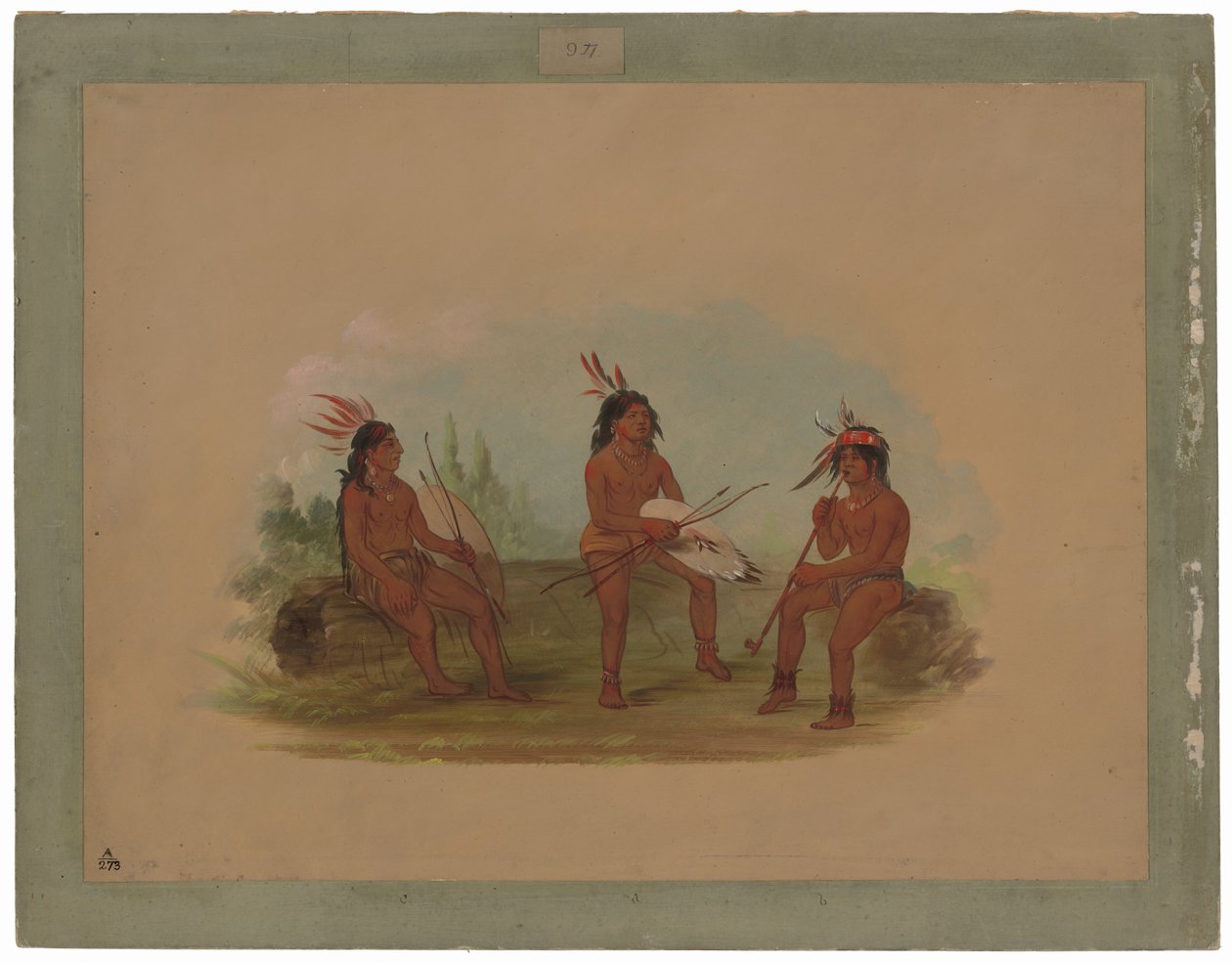 Three Young Chinook Men by George Catlin