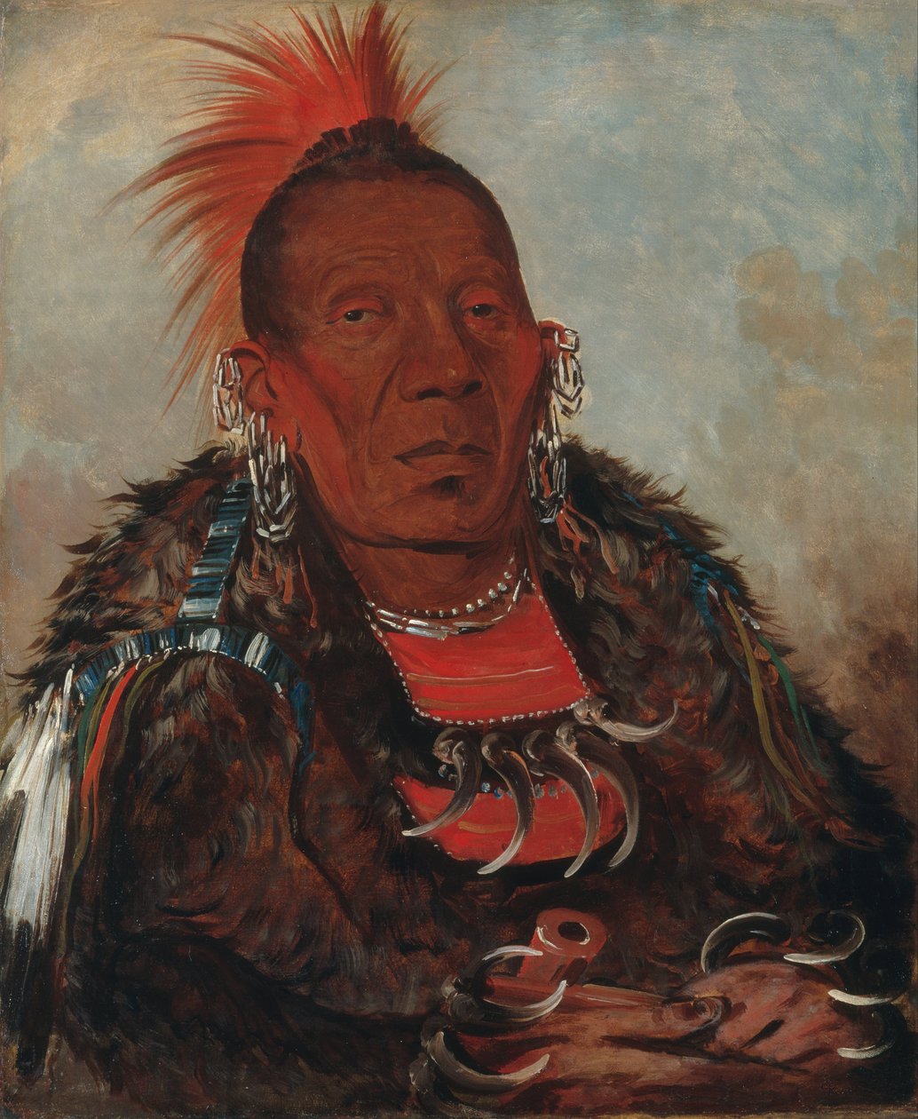 Wah-ro-née-sah, The Surrounder, Chief of the Otoe Tribe by George Catlin
