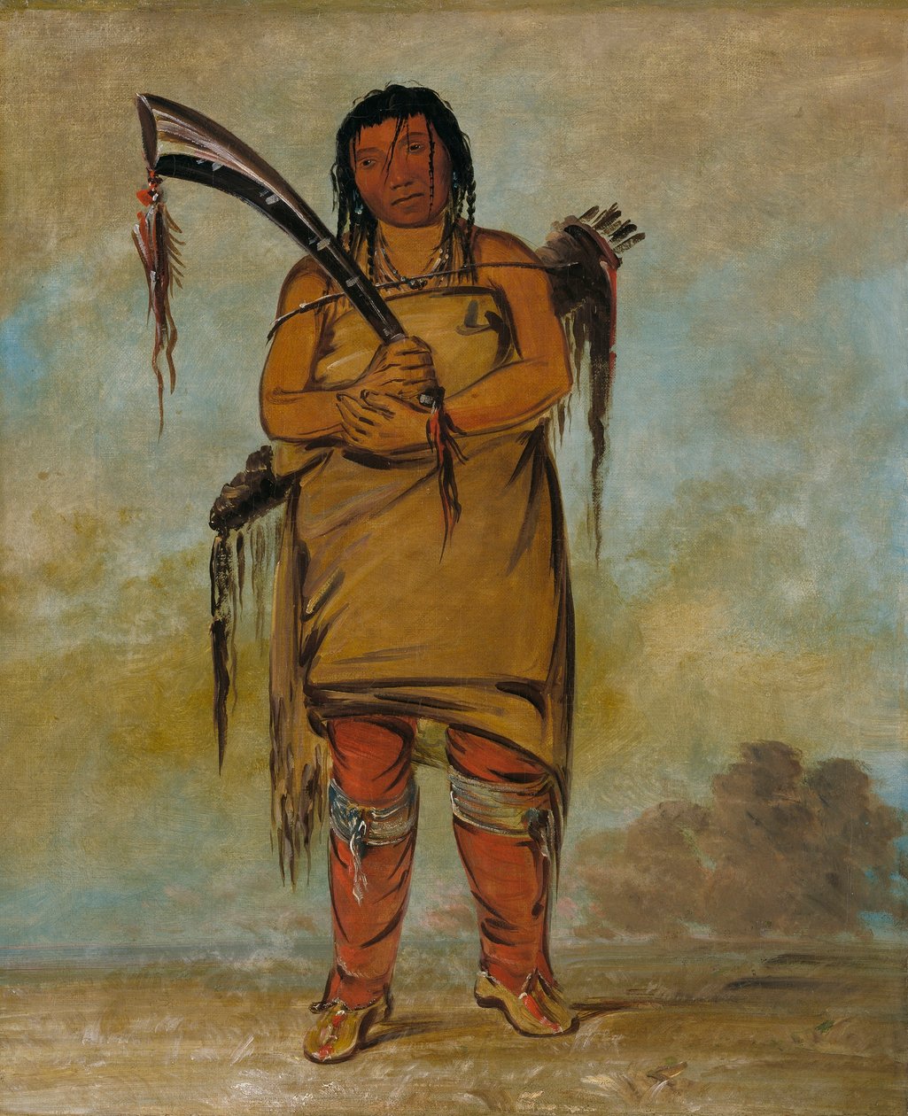 Wáh-chees, a Brave by George Catlin